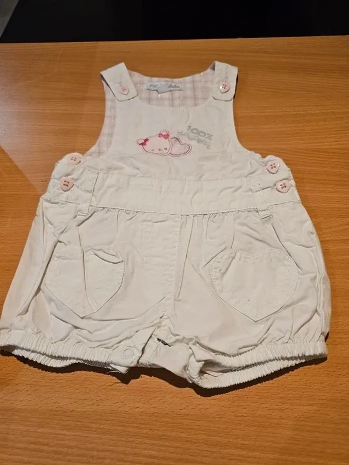 Combishort bébé 1 mois