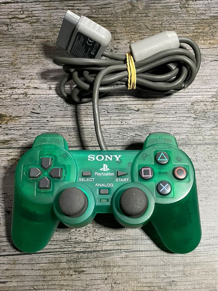 Manette DualShock PS1 Loose Ed limite Verte transparente Sony