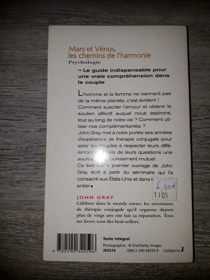 livre mars et vénus les chemins de l'harmonie neuf - photo numéro 2