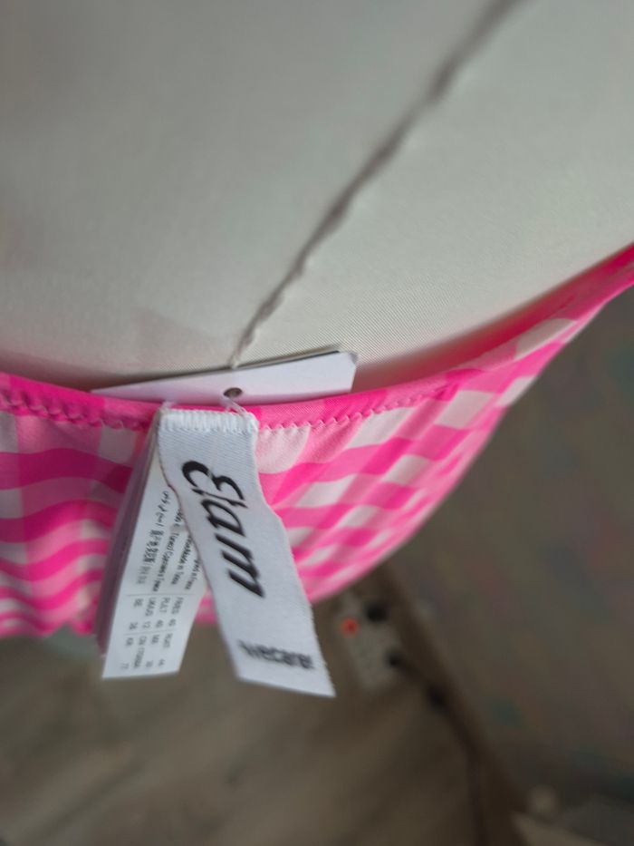 🌸joli maillot de bain 1 pièce Etam rose Gingham / Vichy femme T40 - photo numéro 7