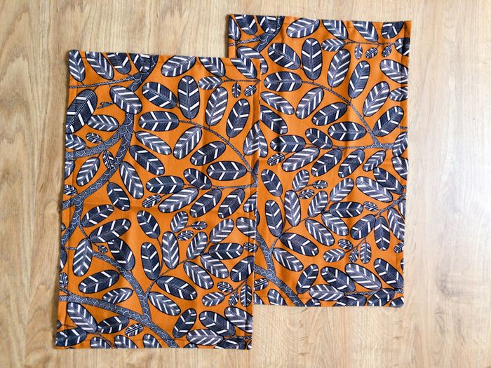 2 housses de coussin en coton thevenon 60x40
