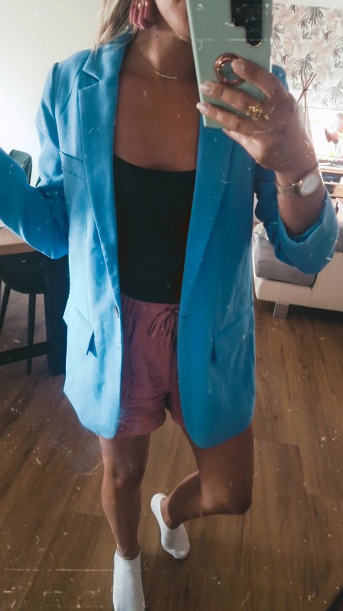 Blazer bleu ciel - photo numéro 3