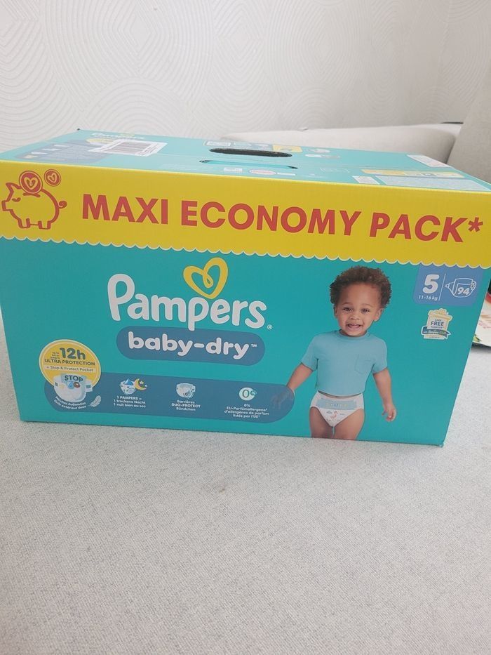 Taille 5 Pampers Baby Dry  - Maxi Economy Pack - photo numéro 2