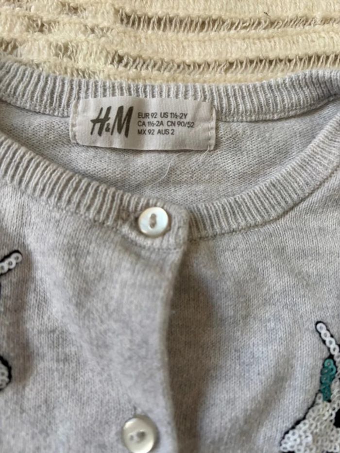 Gilet fille licorne 2 ans H&M - photo numéro 4