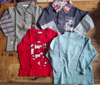 Lot hauts manches longues 12 mois