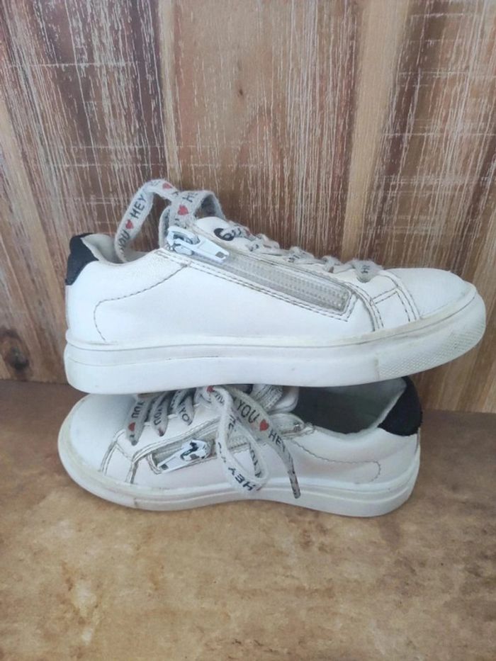 Basket blanc bande tricolore / Saxo Blues - 25 - photo numéro 7