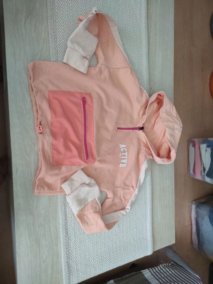 Sweat pêche a capuche active girls 10 ans