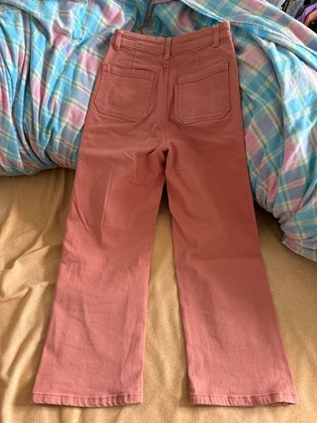 Jean wide leg corail