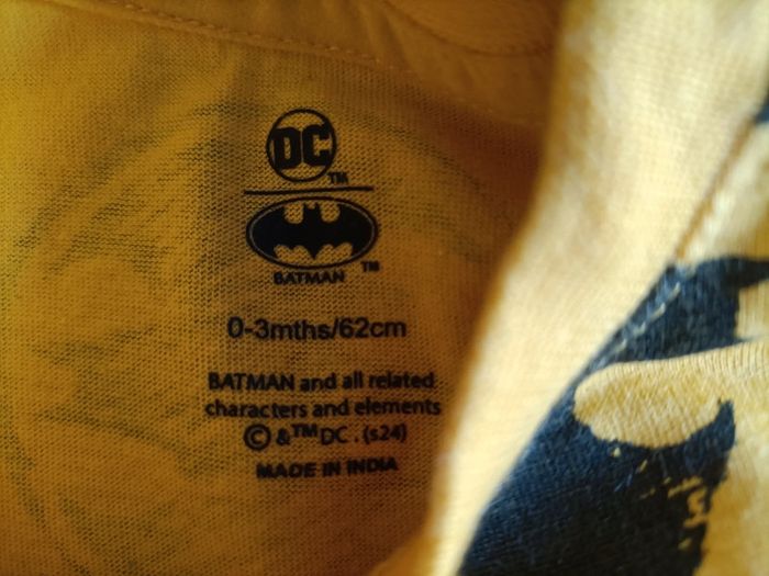 T Shirt Batman 0-3 mois 62 cm - photo numéro 3