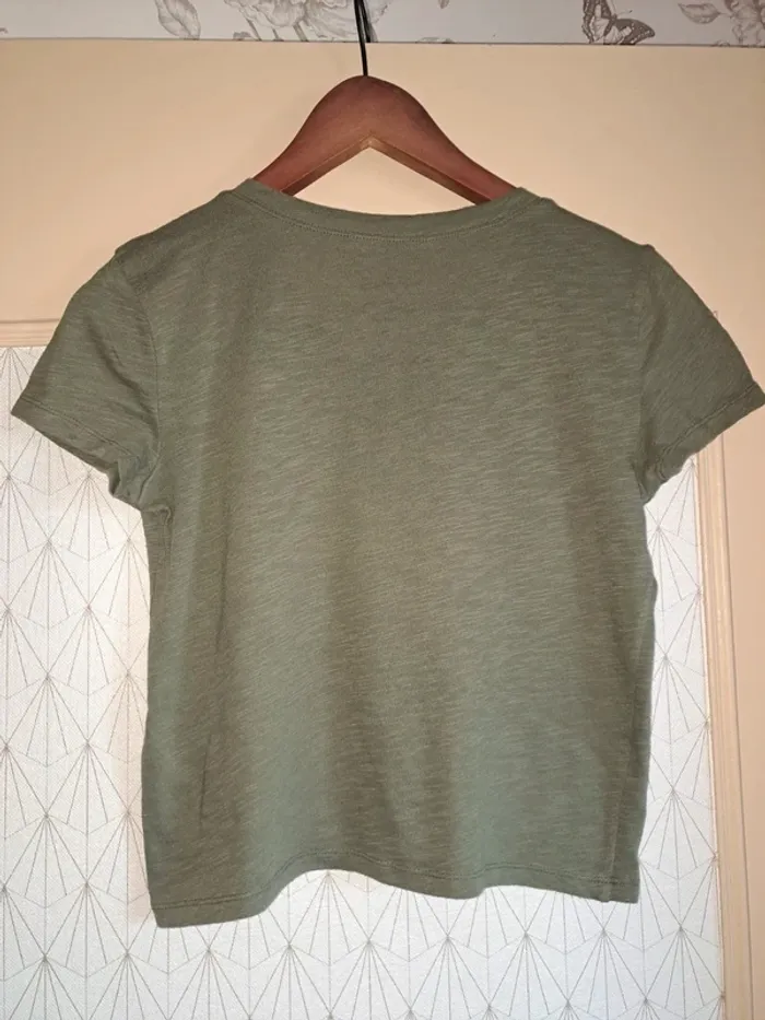 T-shirt femme vert moucheté Hollister XS Comme neuf - photo numéro 4