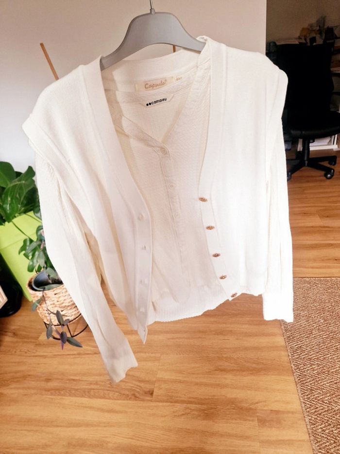 Gilet sans manche blanc neuf - photo numéro 7