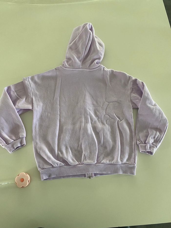 Gilet zip capuche parme 10 ans - photo numéro 5