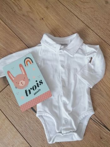 Body col blanc 3 mois