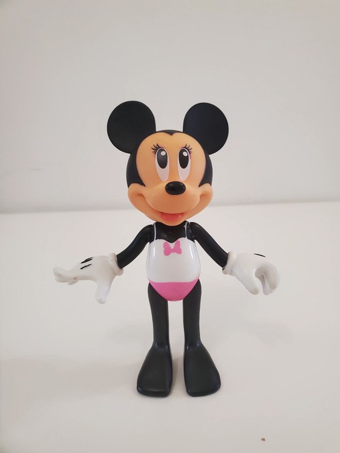 Disney Mickey Grande Figurine de Minnie à Habiller officielle très Bon état 15cm env. - photo numéro 2