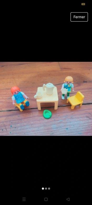 Playmobil 2 enfants + accessoires table service à thé