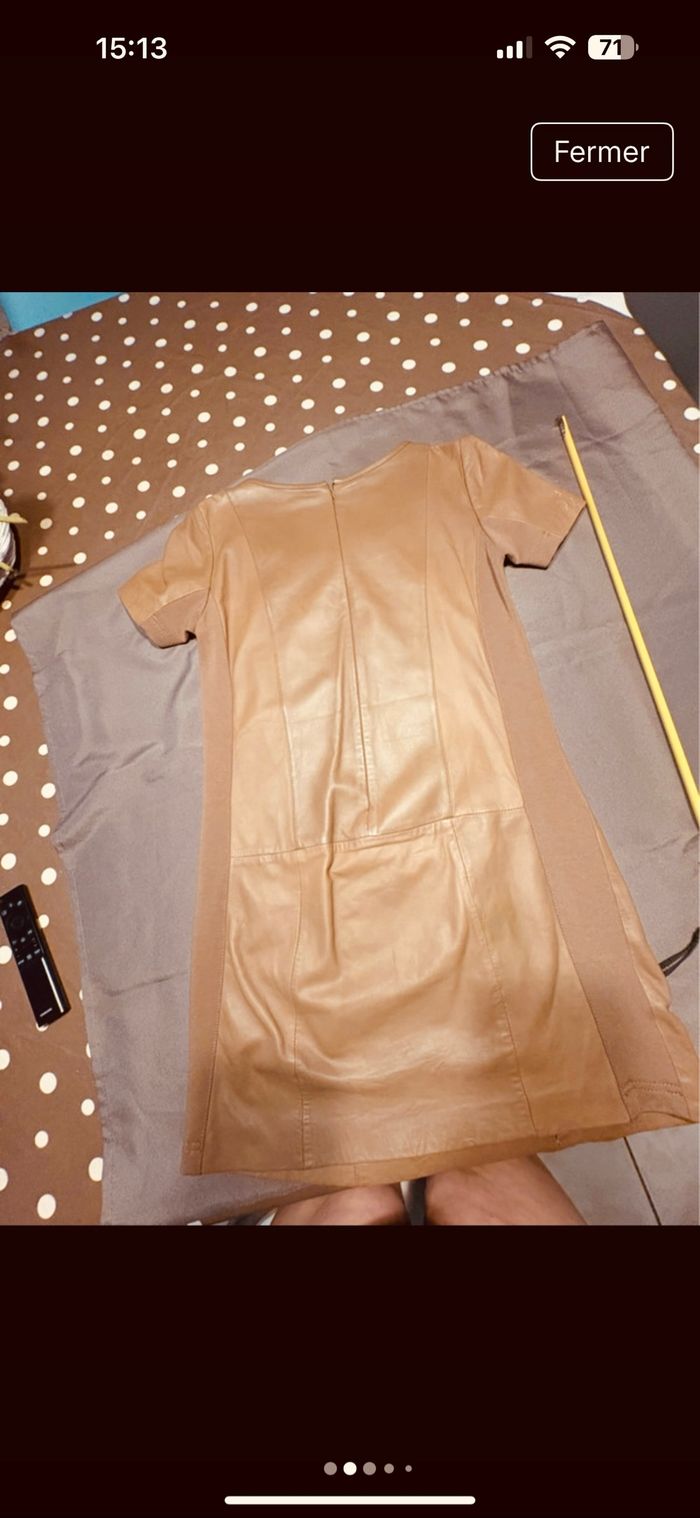 Robe cuir DDP camel taille 38 - photo numéro 4