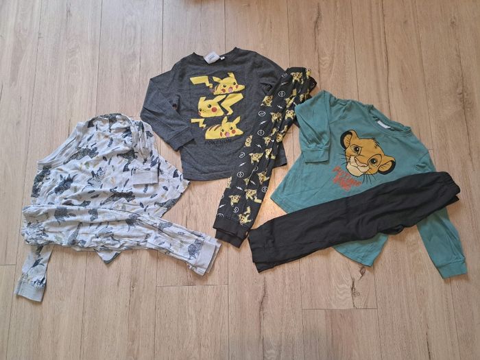 Lot 3 pyjamas garçon disney pokemon dinosaures 4ans