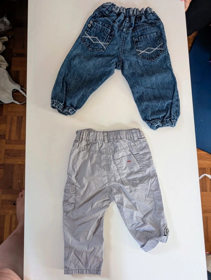 Lot de 2 pantalons 12 mois 74 cm mixte neuf - photo numéro 2