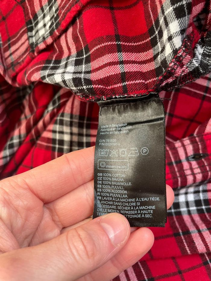 Chemise à carreaux rouge et noire - photo numéro 7