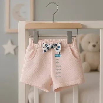 Short bébé fille rose poudré avec nœud fleuri – 3 mois – Okaïdi