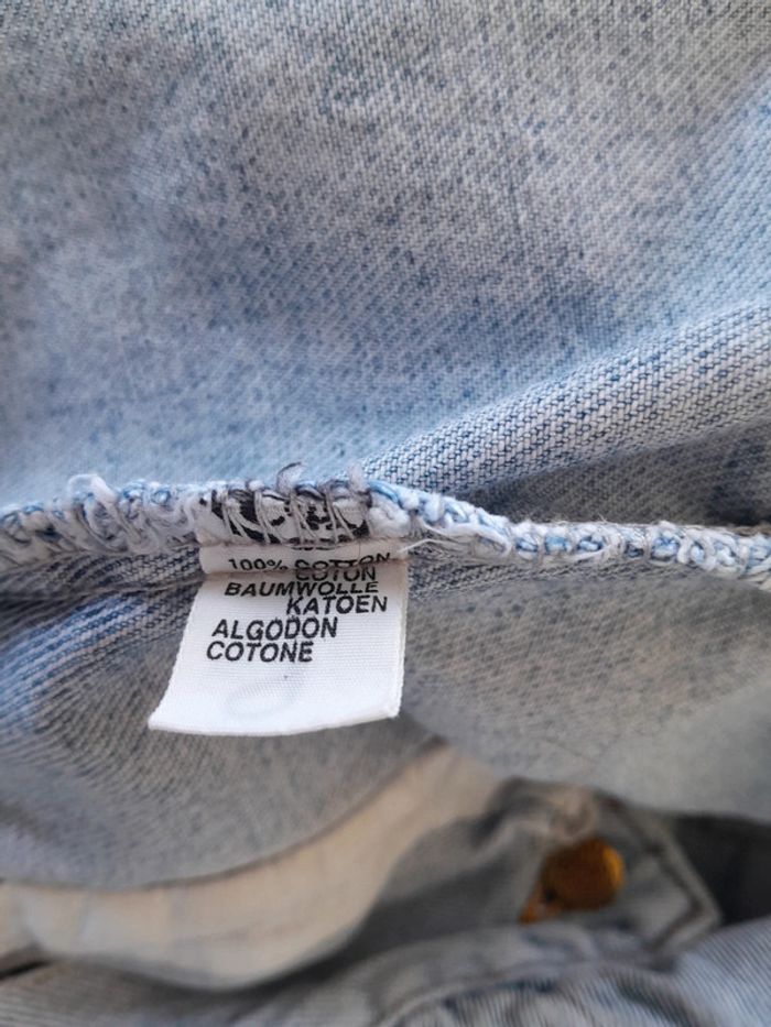 Veste en jean oversize vintage avec ruban sur poche Weipper - photo numéro 12