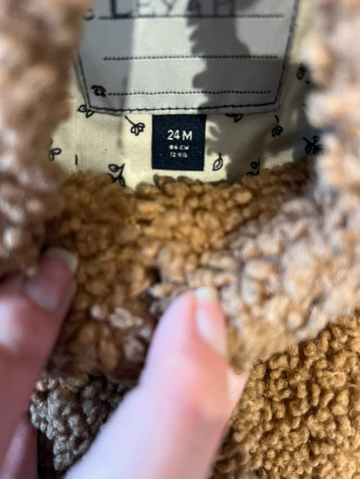 Manteau camel fille 24 mois Kiabi - photo numéro 3