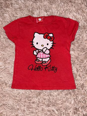 Tee shirt rouge hello kitty fille 6 ans