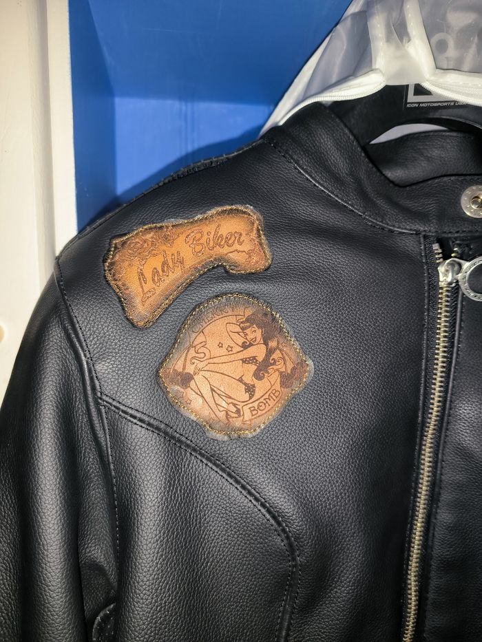 Veste moto cuir - photo numéro 2