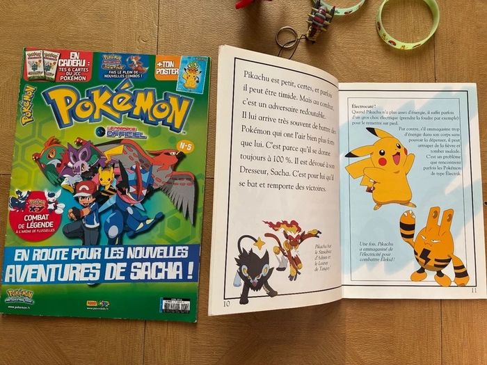 Pokémon - Lot livre, porte clé , Bracelets, figurine, poster - photo numéro 2