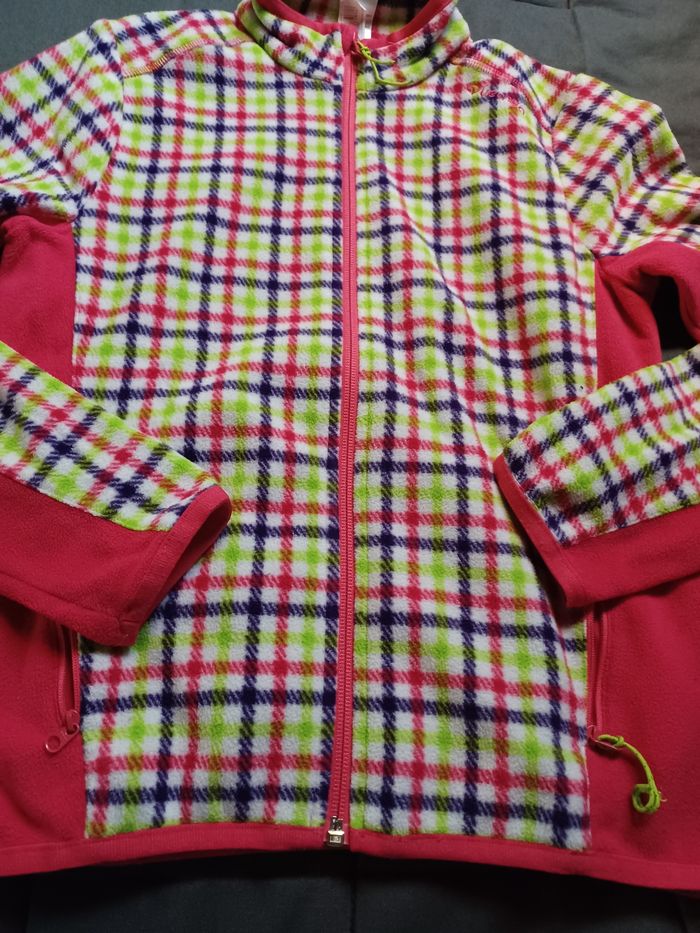 Polaire fille à carreaux taille 12 ans - photo numéro 2