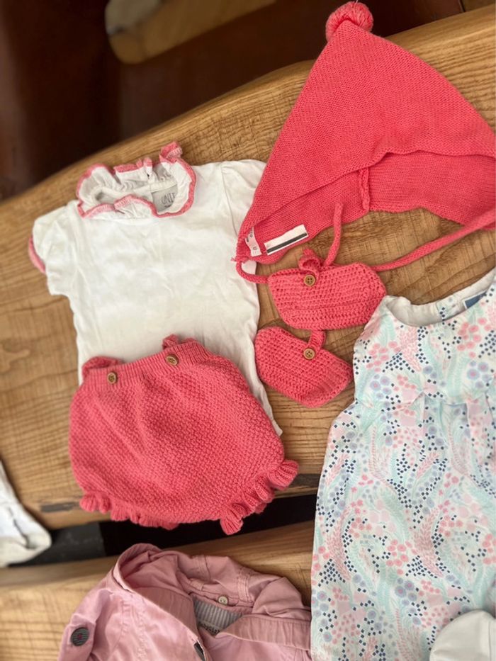 Lot vêtements 6 9 mois été fille robe barboteuses gilet sergent major pyjama Jacadi - photo numéro 17