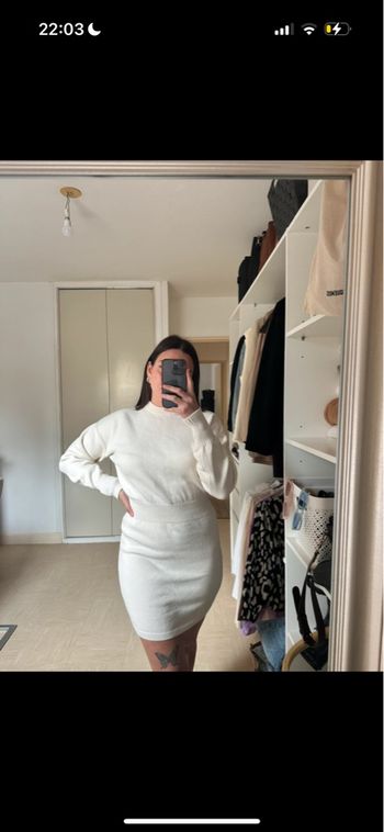Robe pull Pimkie blanche 