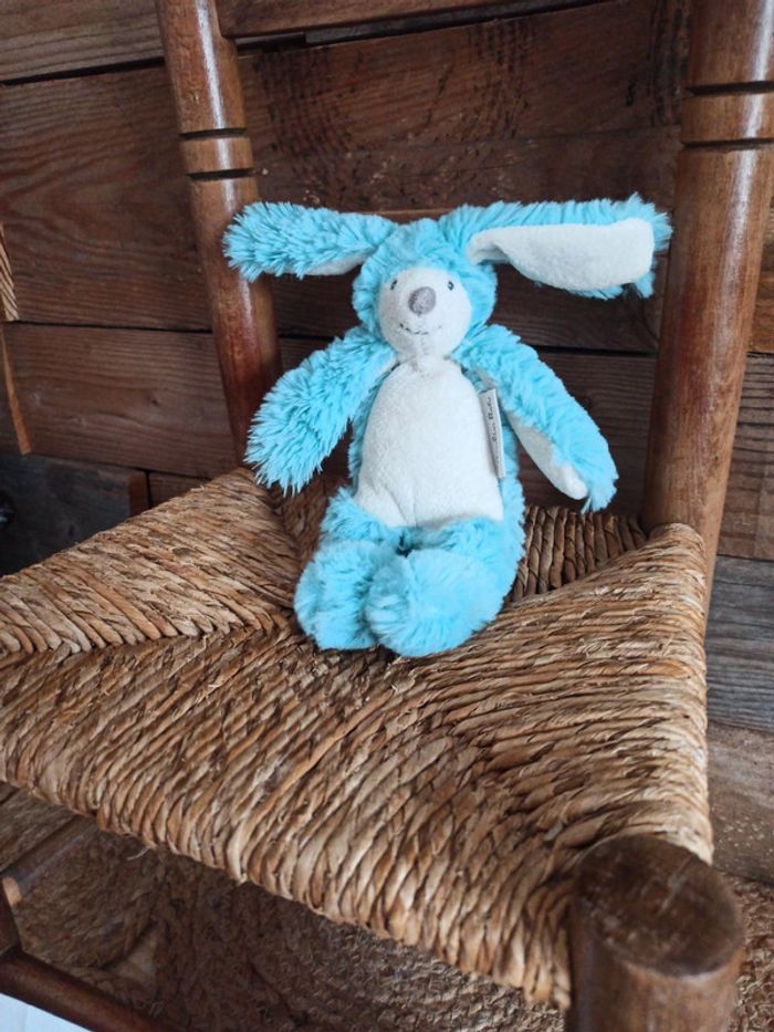 Lapin bleu hochet la Bande à Basile moulin roty tbe - photo numéro 2