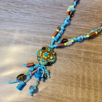 Collier en perles | bleu 🌿