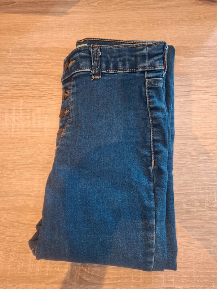 Jean à bouton taille haute skinny slim - photo numéro 8