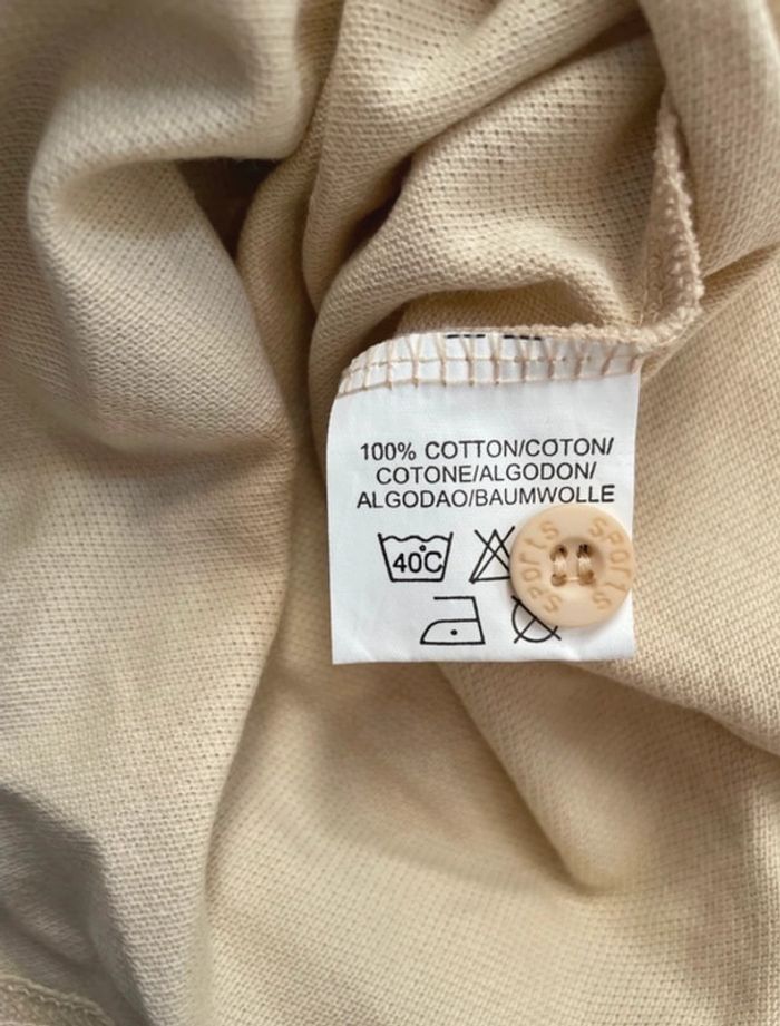 2 polos bleu et crème neuf taille S - photo numéro 5