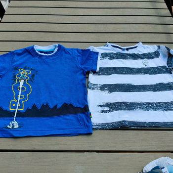 Lot  t-shirts garçon 4/5 ans  3 pommes