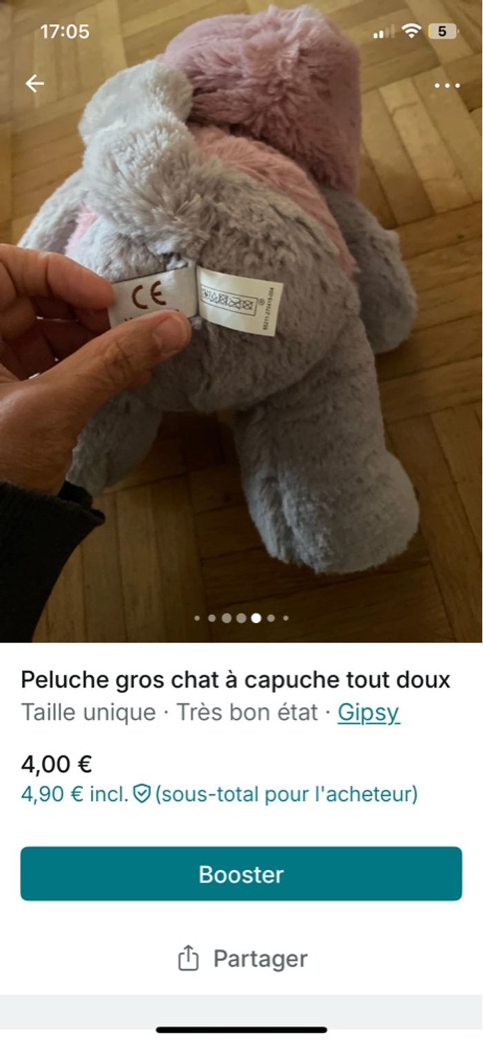 Petit chat avec chapeau amovible - photo numéro 1