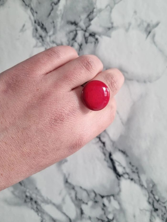 Bague ronde rouge - photo numéro 15