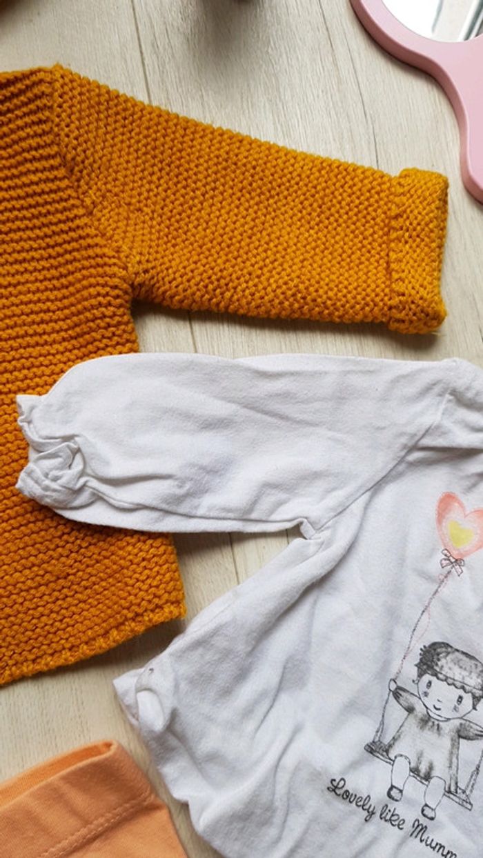 Ensemble 3 pièces fille 1mois - photo numéro 4