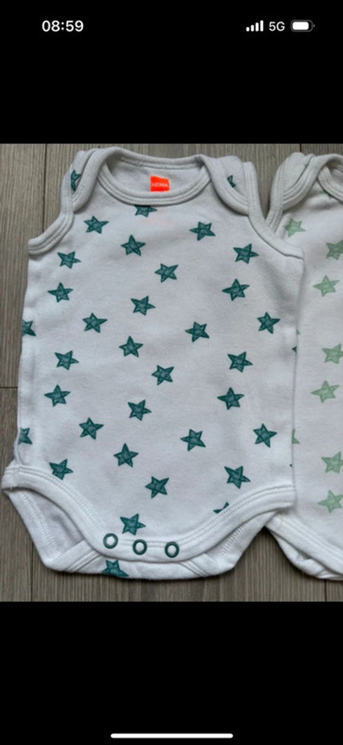 Lot de 3 bodies taille 1 mois - photo numéro 4