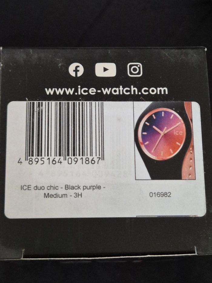 Ice Watch duo chic Balck purple Medium - photo numéro 3