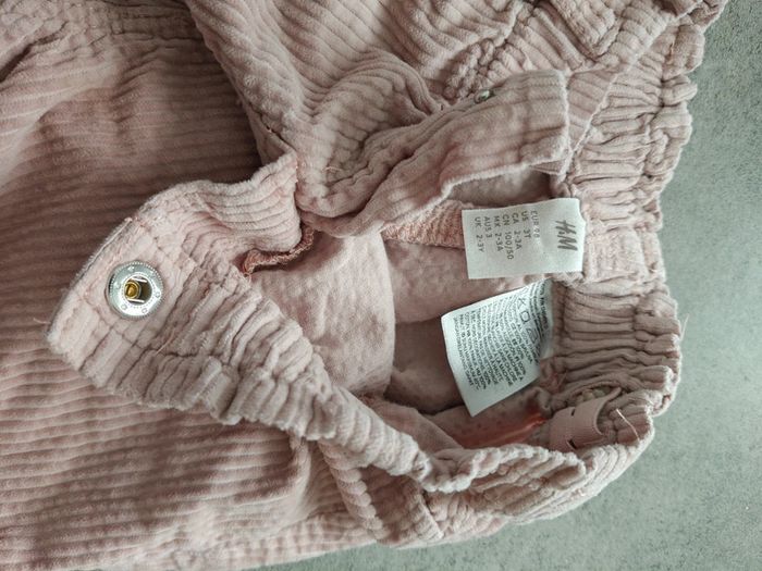 Pantalon velours léger vieux rose H&M 98cm - photo numéro 3