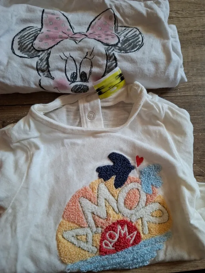 Lot tee-shirt bébé filles - photo numéro 2