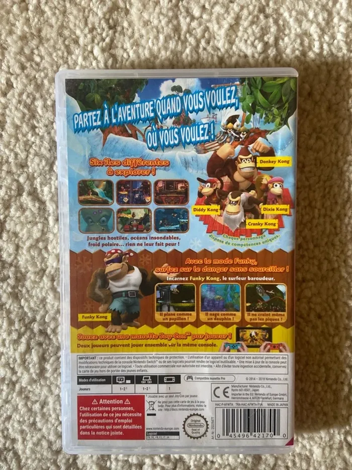 Boîtier sans jeu donkeykong country tropical freeze switch - photo numéro 2