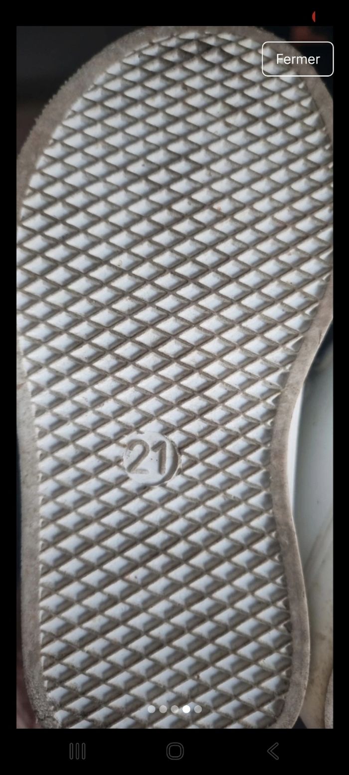 Chaussures baskets blanches  21 et 22 - photo numéro 4