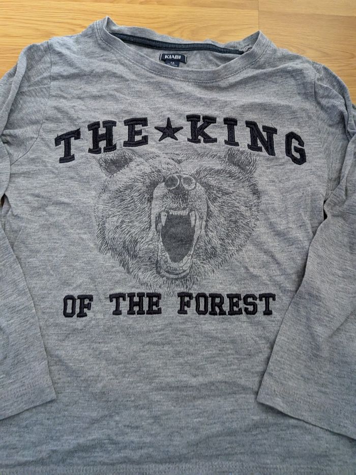 T-shirt manches longues gris Kiabi – Taille 6 ans 🐻 - photo numéro 2