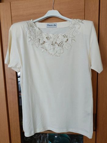 Tee-shirt jaune pâle Philippe le bac