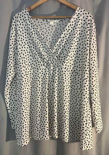 Blouse chemise blanc et noir H&M