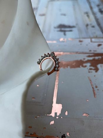 bague d’oreille strass et rosegold
